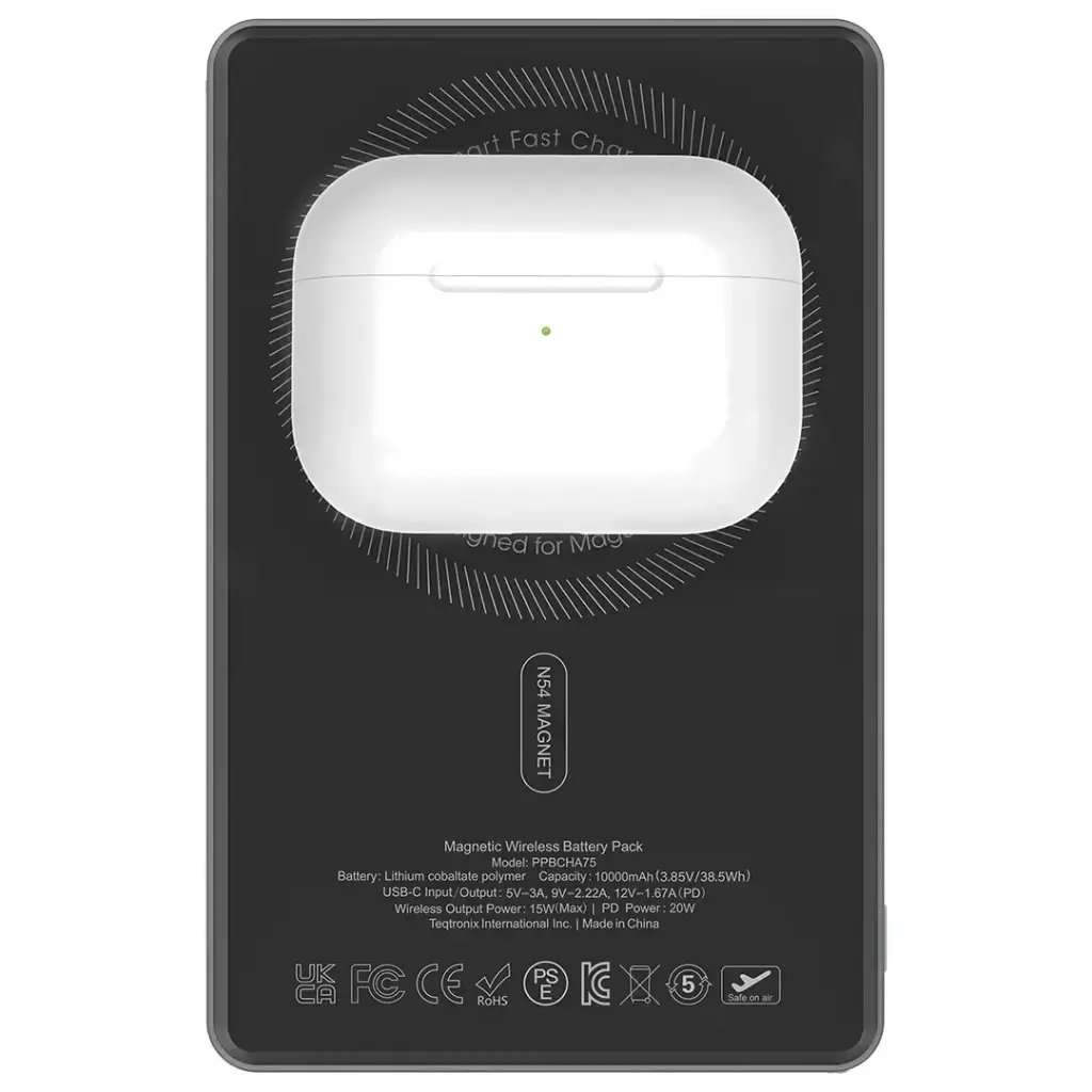 Powerology MagVolt 10000mAh TFT Display Slim Magnetic Wireless Powerbank - Linkphones Center